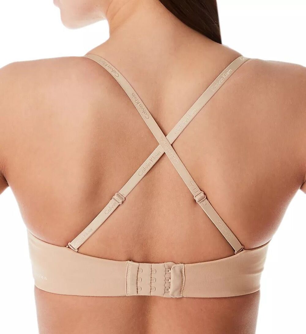 Calvin Klein Constant Lightly Lined Underwire Strapless Bra Bare Nude 30C - Picture 3 of 5